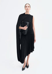 Asymmetric Dress in Viscose Jersey - Black - CO Collections